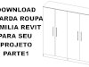 Guarda roupa revit, download famílias de guarda roupa