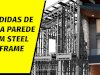 Medidas de uma parede em steel frame