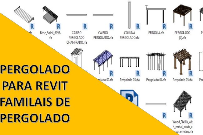 Revit pergolado e famílias complementares