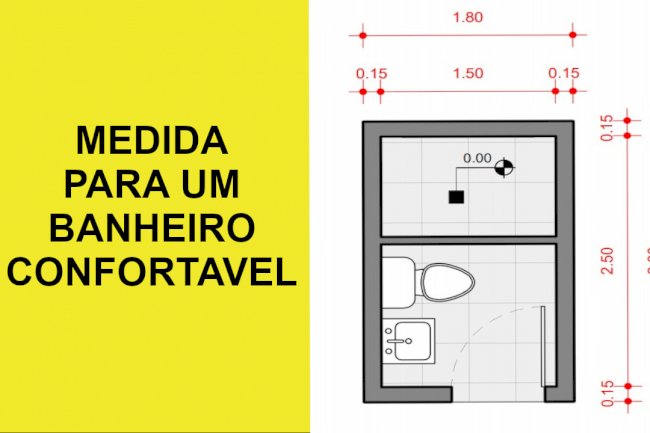 Medidas para um banheiro confortável