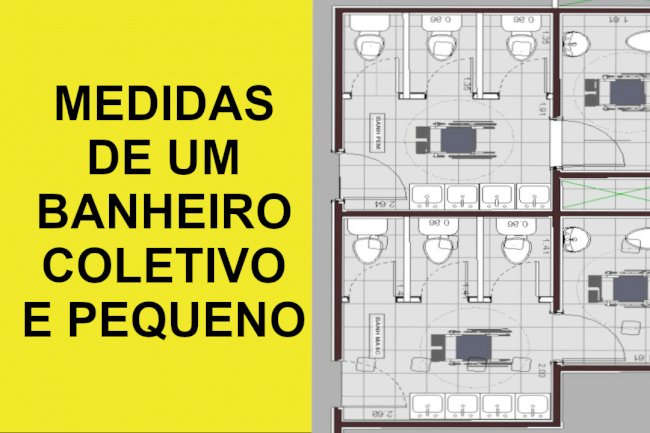 Medida de banheiro coletivo