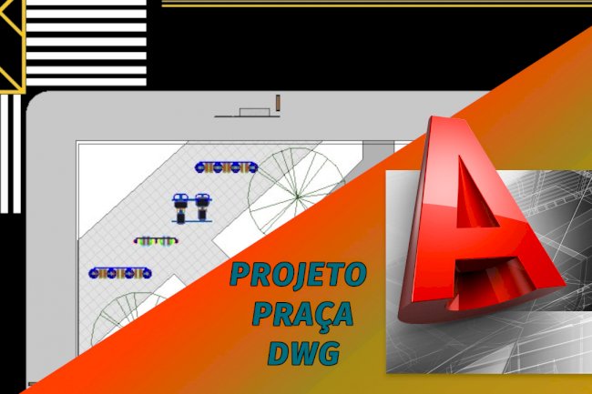 Praça DWG projeto completo