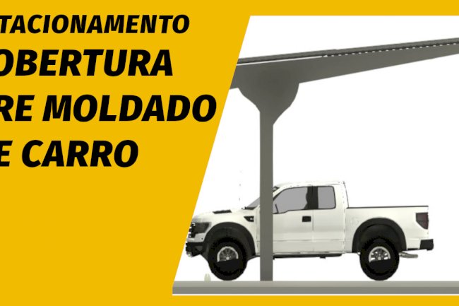Cobertura para carro pré moldado famílias Revit