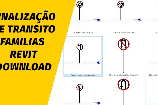 Sinalização de transito familias revit