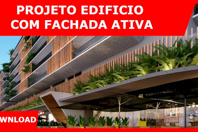 Planta de prédio com 4 apartamentos por andar