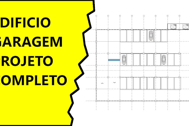 Edifício garagem projeto completo revit