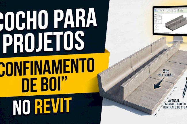 Projeto de cocho para confinamentode bois