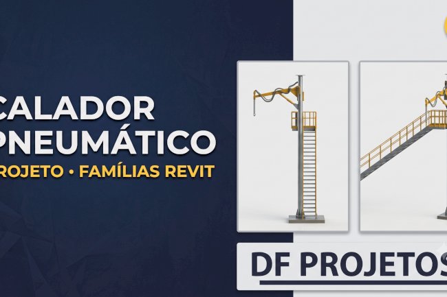 Calador penumatico projeto completo e familis revit