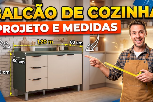 Qual a medida de um balcão de cozinha