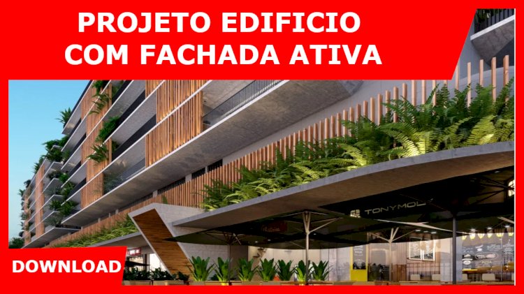 Planta de prédio com 4 apartamentos por andar