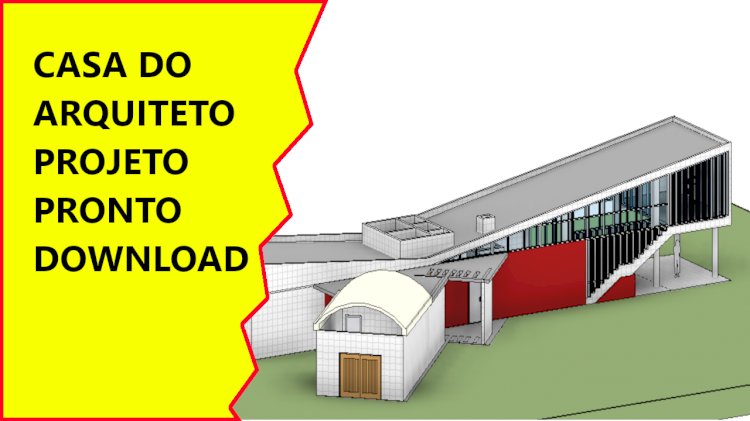 Casa do arquiteto Vilanova Artigas projeto em Revit