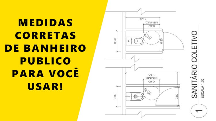 Medidas de banheiros coletivos: guia completo das dimensões para projetos