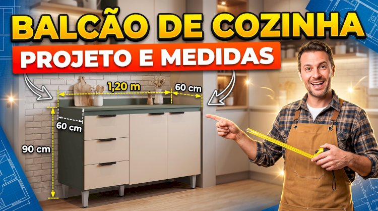 Qual a medida de um balcão de cozinha