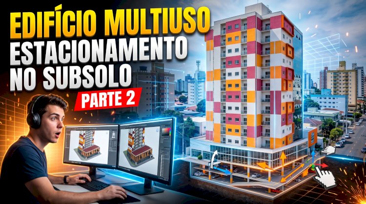 Análise arquitetônica da planta térrea de um edifício multiuso