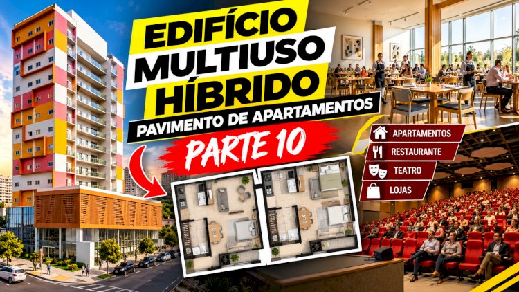 Análise arquitetônica da planta de apartamentos — Edifício multiuso